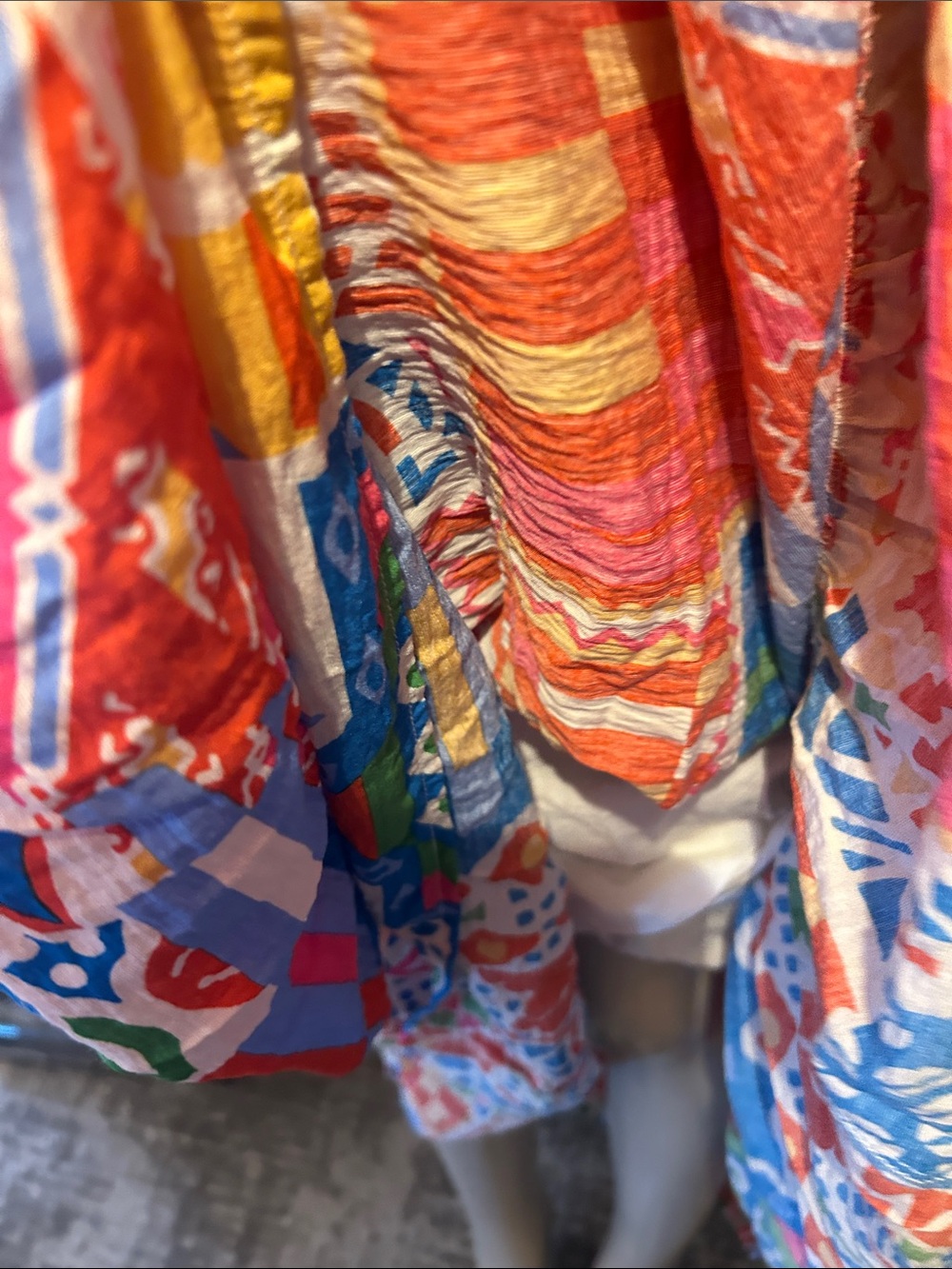Skies Are Blue Multicolor Geometric Patchwork Maxi Dress - Picture 8 of 12